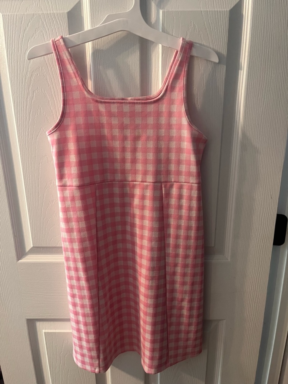Old Navy Pink and White Gingham Tank Dress